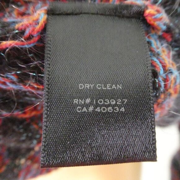 Marc by Marc Jacobs Twinkle Stripe Sweater Zig Zag Fuzzy Metallic Pullover Small - Picture 8 of 10